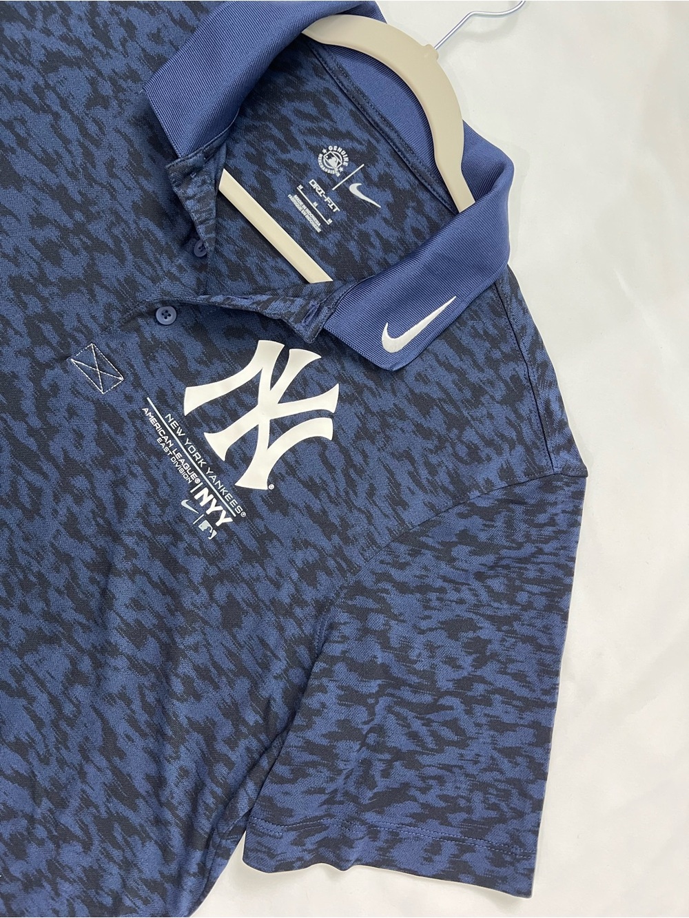 Nike Dri-FIT New York Yankees Polo Shirt Men’s Medium Blue Short Sleeve MLB